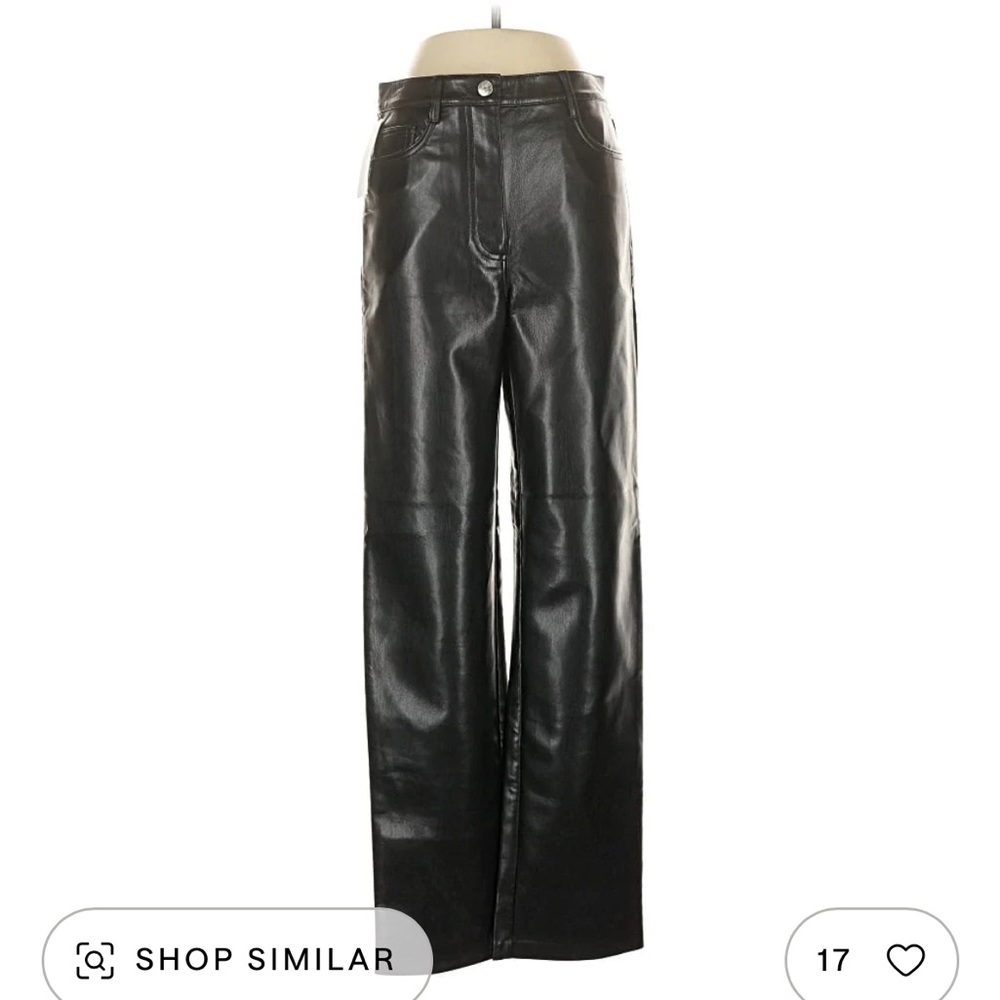 Wilfred Black Boot Leg Leather Pants